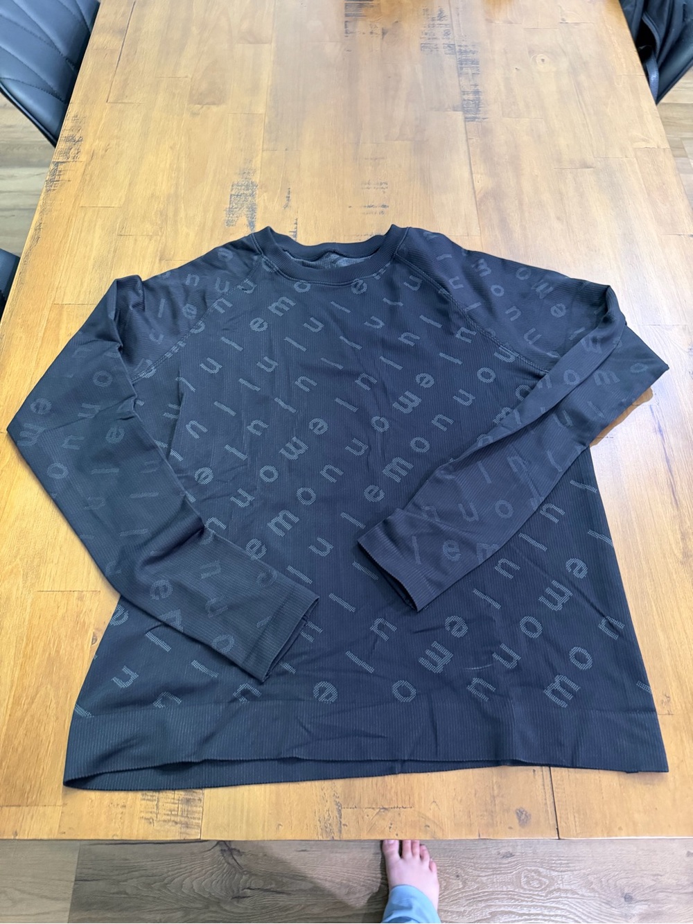 Lulu Lemon Rest Less Long Sleeve Crewneck Shirt - Black